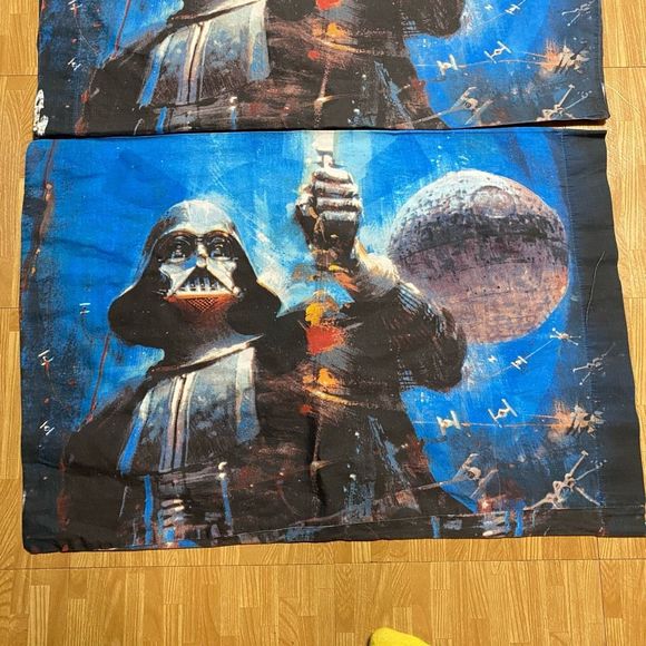 Star Wars darth vader set of two pillowcases blue black - Picture 2 of 3